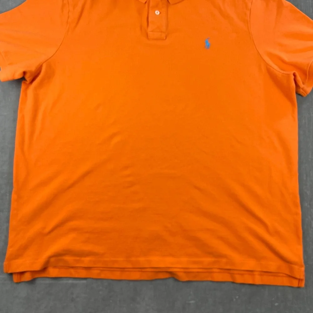 Polo Ralph Lauren Mens XXL Orange Short Sleeve Classic Fit Pique Polo Shirt